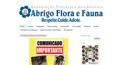 Desktop Screenshot of abrigofloraefauna.org.br